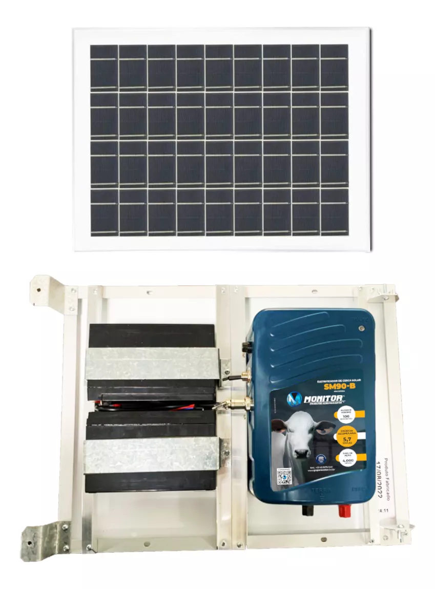 Eletrificador de Cerca Rural Solar SM90-B / 5,7 J / 100Km