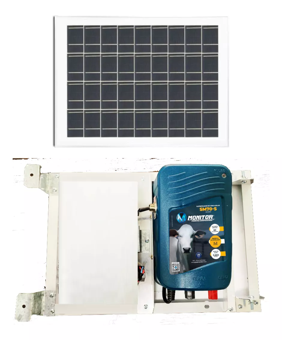 Eletrificador de Cerca Rural Solar SM70-S / 4,2 J / 80 Km