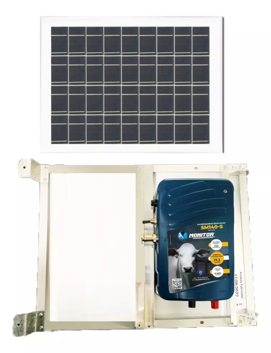 Eletrificador de Cerca Rural Solar SM140-S / 14,6 J / 220 Km